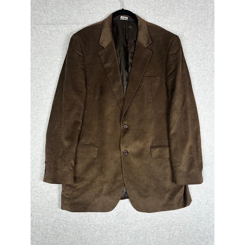 Jos Bank Corduroy Blazer Mens 43L Brown Sport Coat Jacket Cotton Lyocell Blend